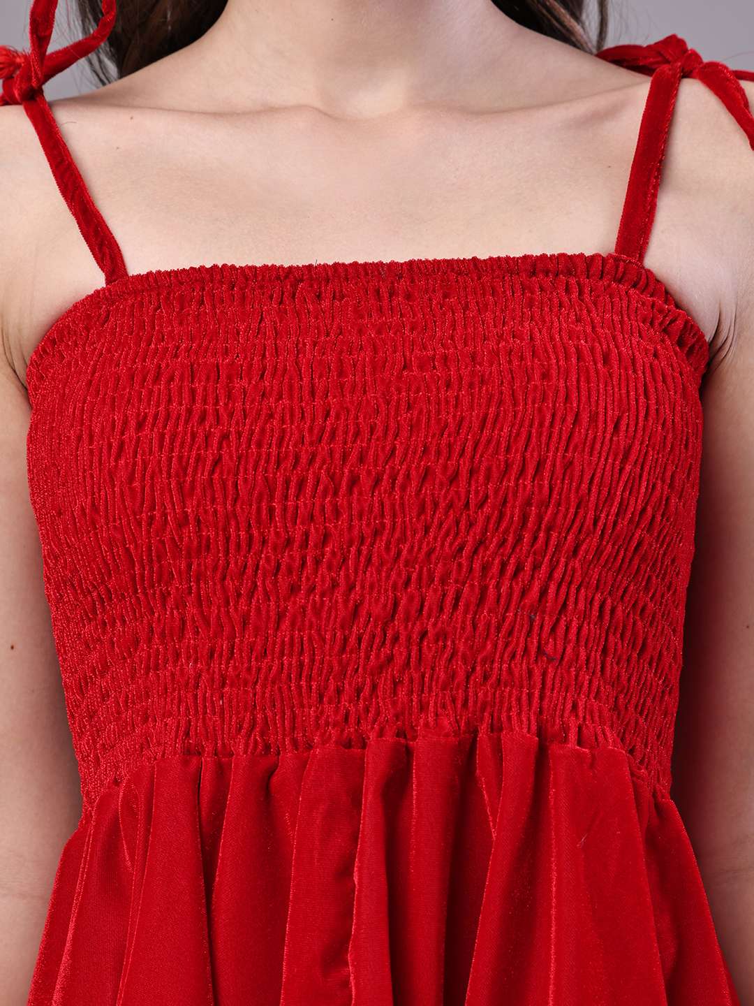 Women's Black Velvet Solid Printed Shirt Midi Dress with Belt - Image 5