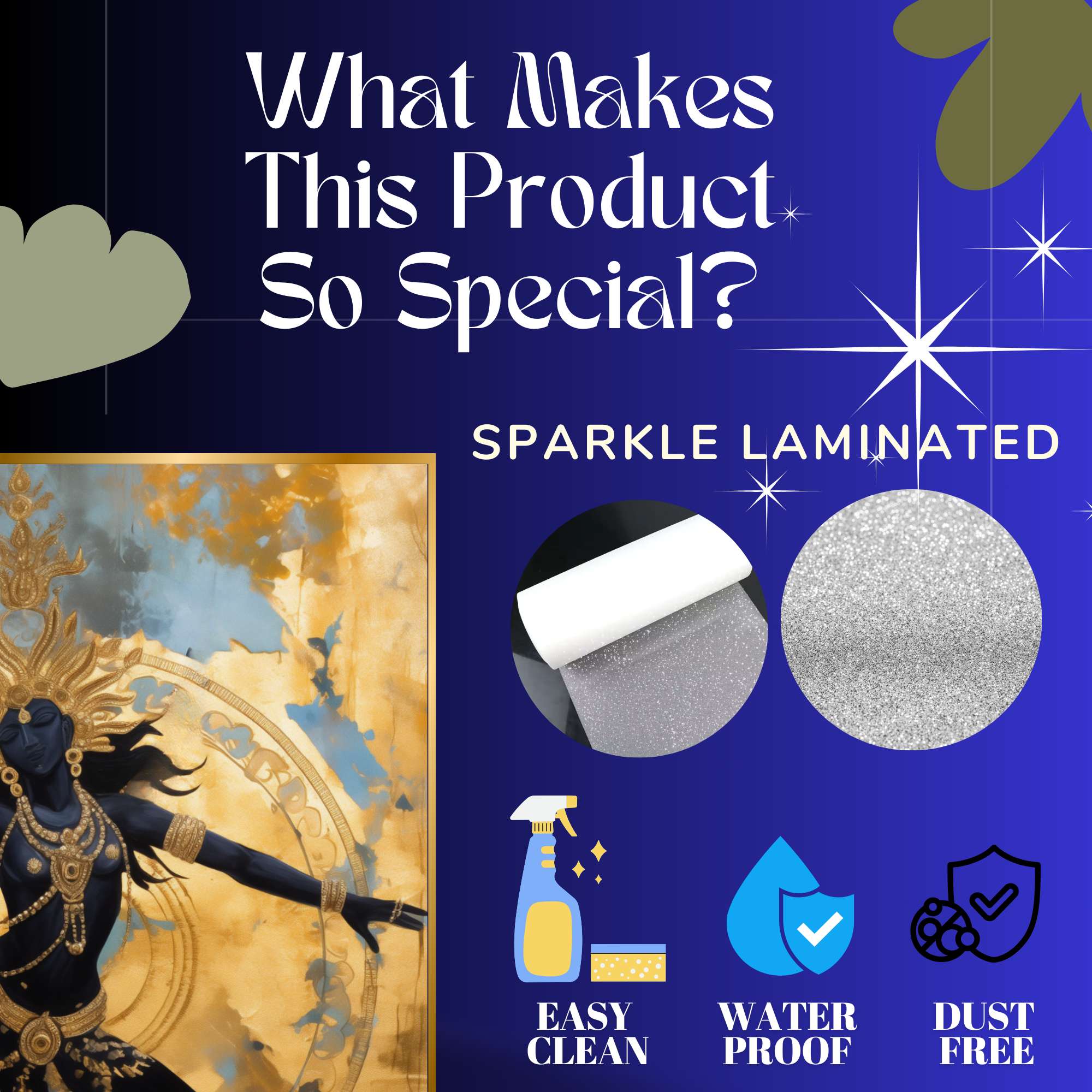 Set of Two Wall Paintings for Wall Dacoration Golden Framed Wall Paintings for Living Room & Bedroom Wall Art for Home Decoration & Office Wall Décor (14x11 inch CH-GD2-1) - Image 4